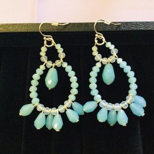 NWOT Avon Beachy Beaded Chandelier Earrings